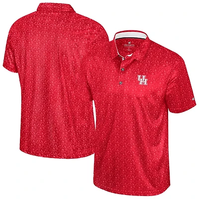 Colosseum Houston Cougars Football Print Polo