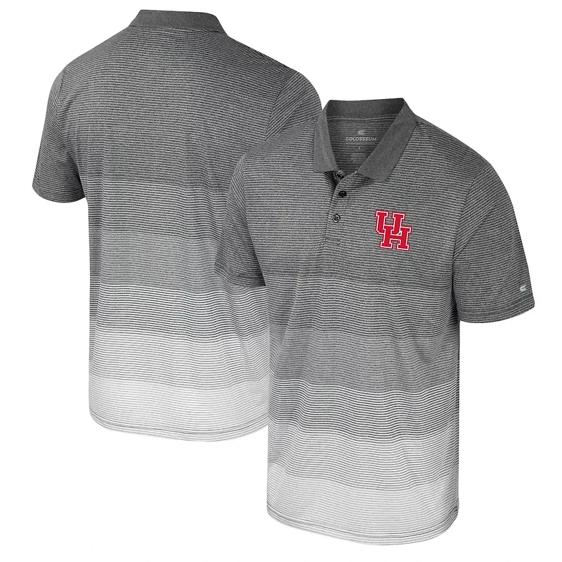 Colosseum Houston Cougars Striped Mesh Polo