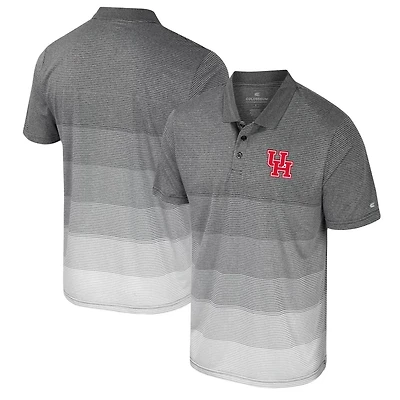 Colosseum Houston Cougars Striped Mesh Polo