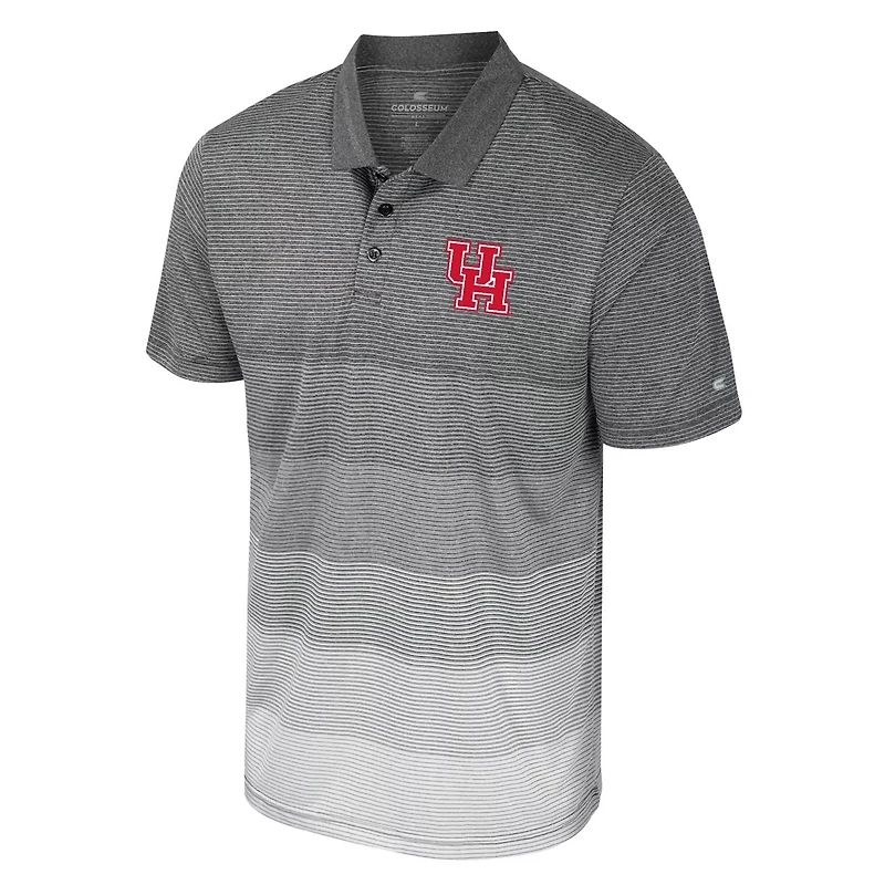 Colosseum Houston Cougars Striped Mesh Polo