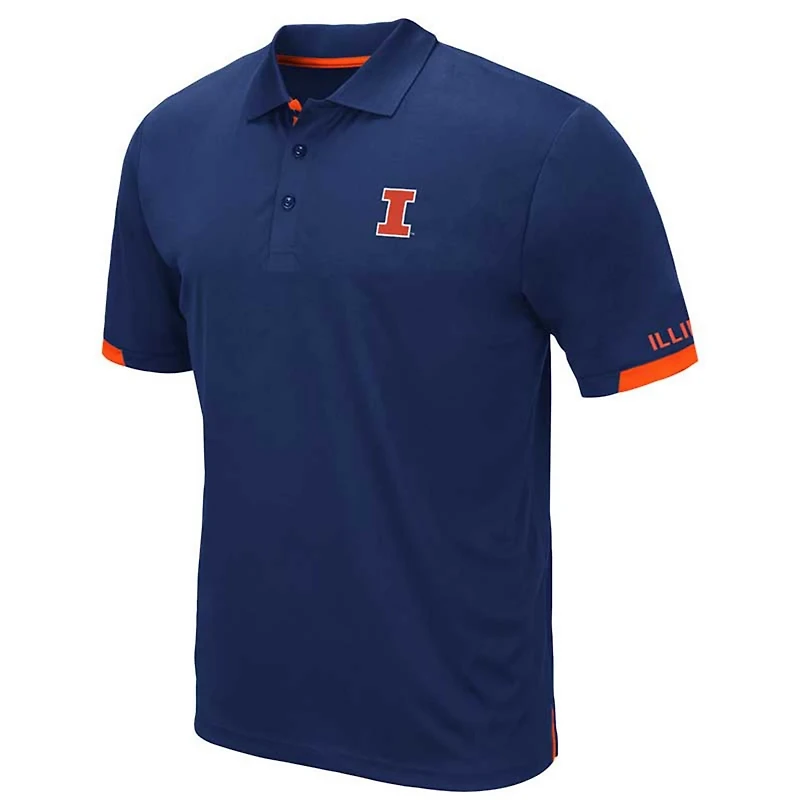 Colosseum Illinois Fighting Illini Big  Tall Santry Polo
