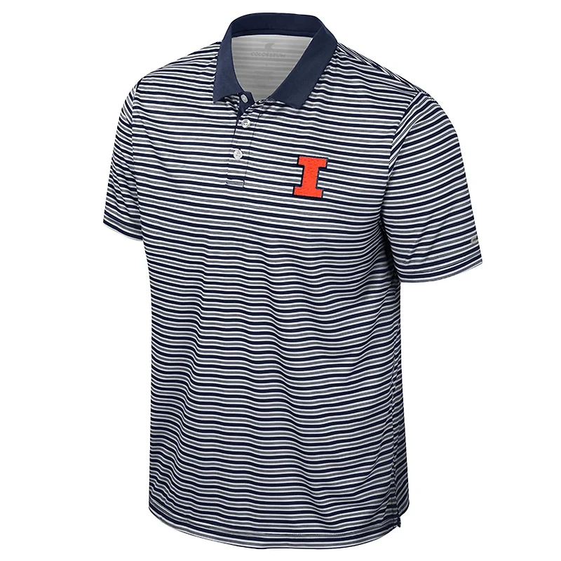 Colosseum Illinois Fighting Illini Striped Polo
