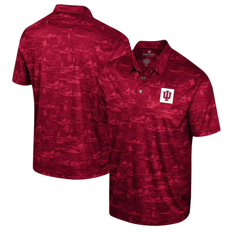 Colosseum Indiana Hoosiers Daly Print Polo