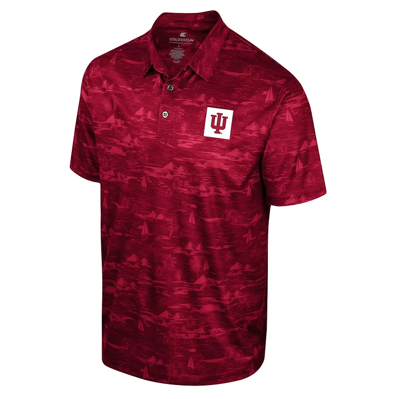 Colosseum Indiana Hoosiers Daly Print Polo