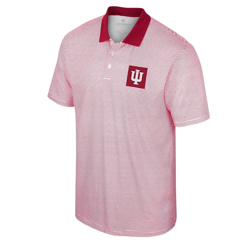 Colosseum Indiana Hoosiers Print Stripe Polo