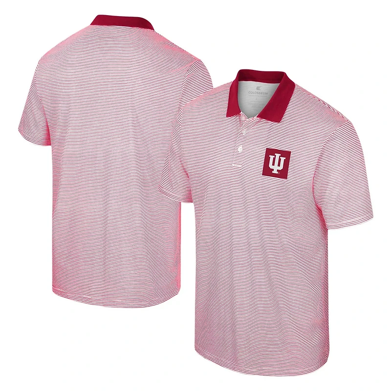 Colosseum Indiana Hoosiers Print Stripe Polo
