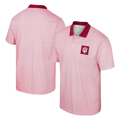 Colosseum Indiana Hoosiers Print Stripe Polo