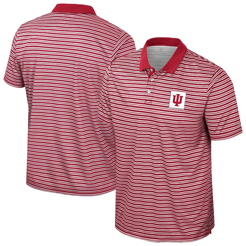 Colosseum Indiana Hoosiers Striped Polo