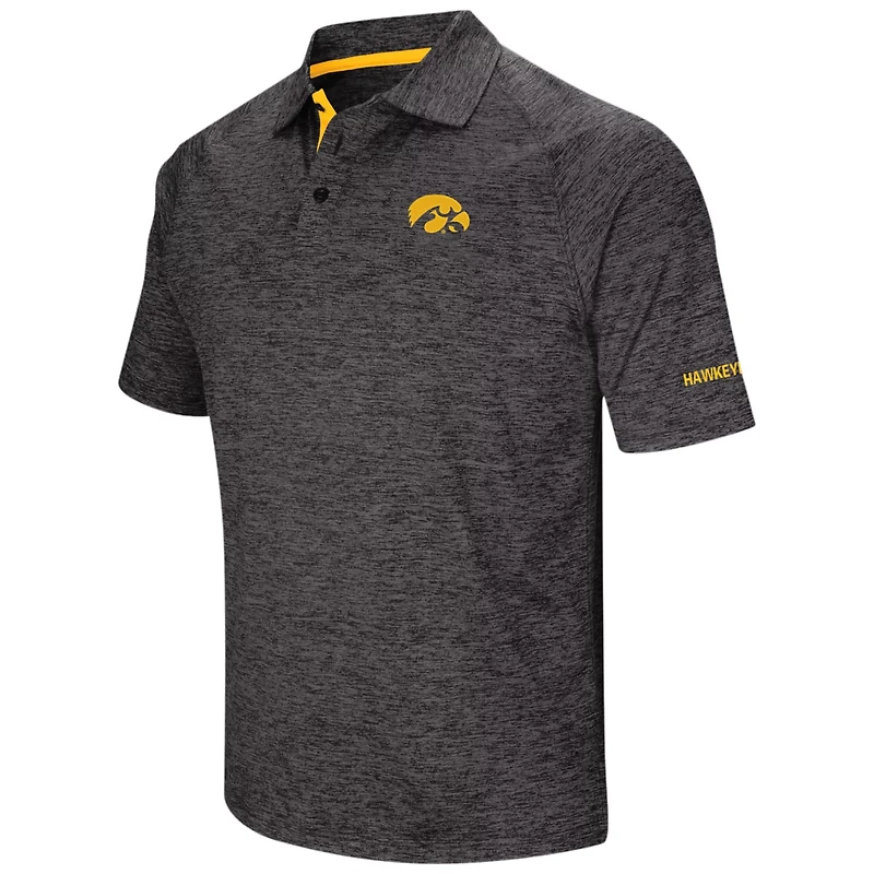 Colosseum Iowa Hawkeyes Big  Tall Down Swing Polo