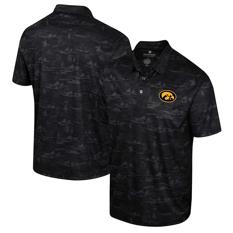 Colosseum Iowa Hawkeyes Daly Print Polo