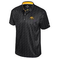 Colosseum Iowa Hawkeyes Football Print Polo