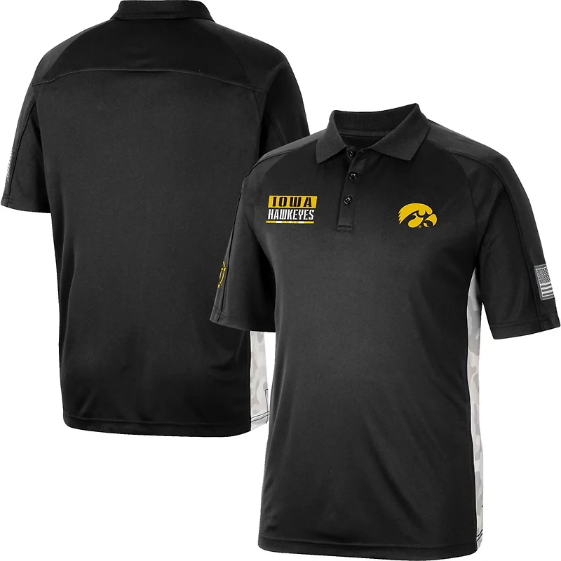 Colosseum Iowa Hawkeyes OHT Military Appreciation Snow Camo Polo