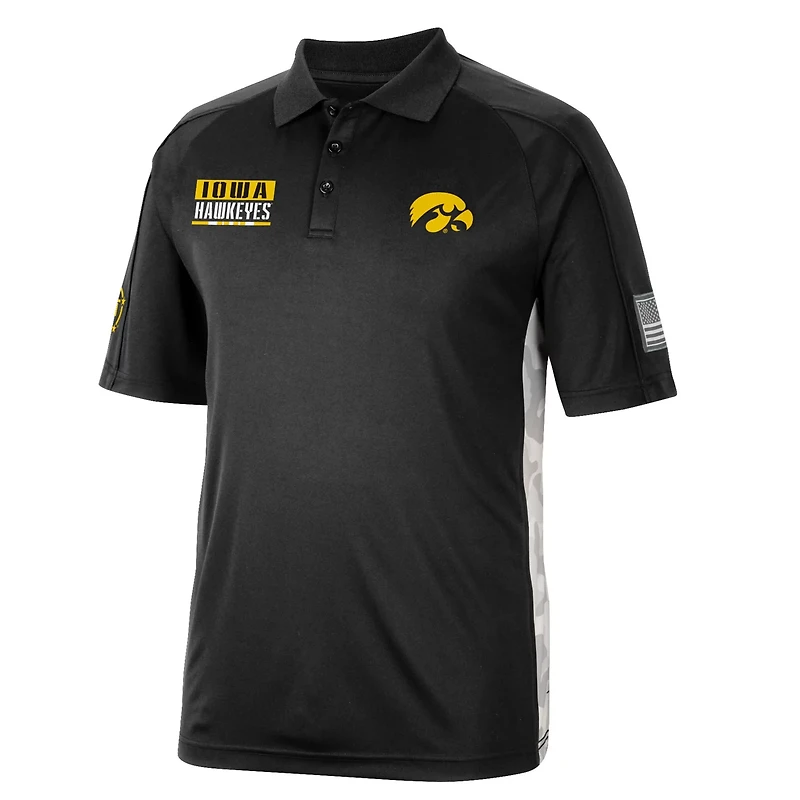 Colosseum Iowa Hawkeyes OHT Military Appreciation Snow Camo Polo