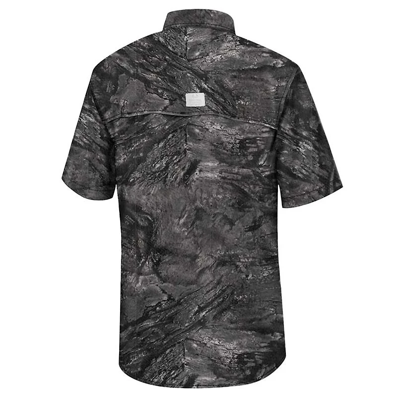 Colosseum Iowa Hawkeyes Realtree Aspect Charter Full-Button Fishing Shirt