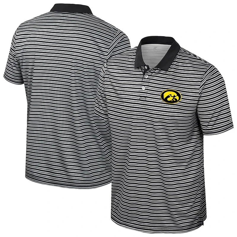 Colosseum Iowa Hawkeyes Striped Polo