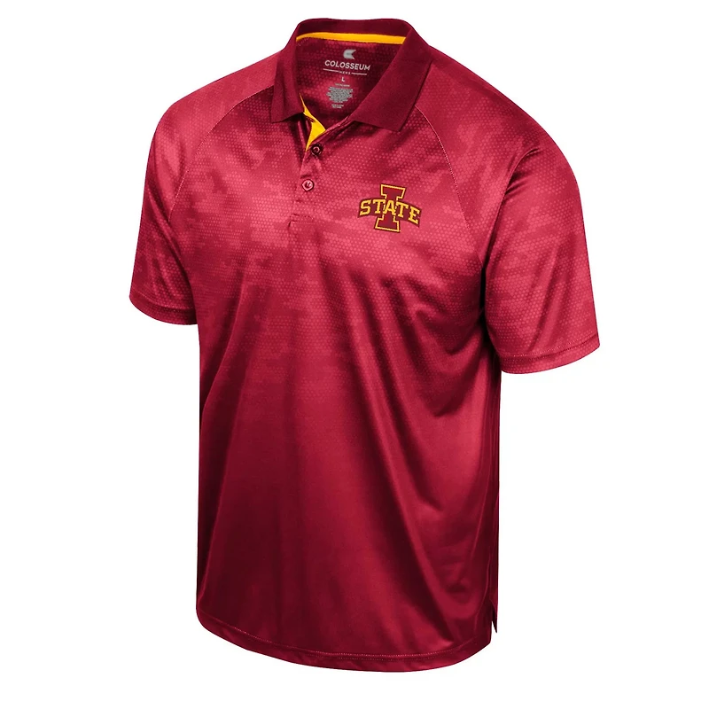 Colosseum Iowa State Cyclones Honeycomb Raglan Polo