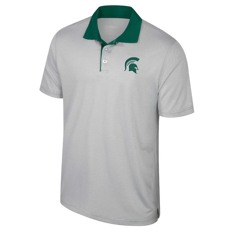 Colosseum Michigan State Spartans Big Tall Tuck Striped Polo