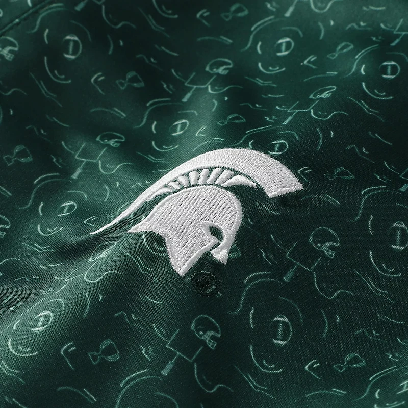 Colosseum Michigan State Spartans Football Print Polo