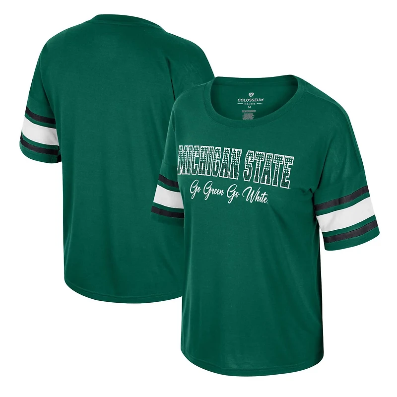 Colosseum Michigan State Spartans I'm Gliding Here Rhinestone T-Shirt