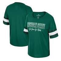 Colosseum Michigan State Spartans I'm Gliding Here Rhinestone T-Shirt