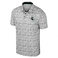 Colosseum Michigan State Spartans It's Time Allover Print Polo