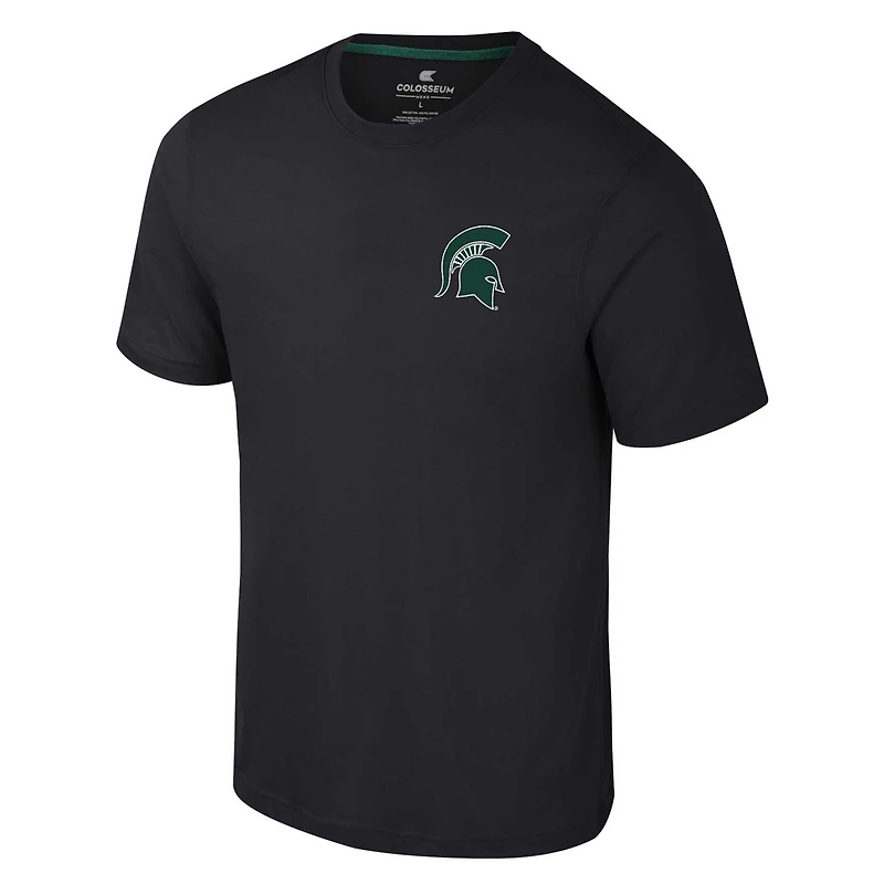 Colosseum Michigan State Spartans Logo Lockup 2-Hit Active Blend T-Shirt