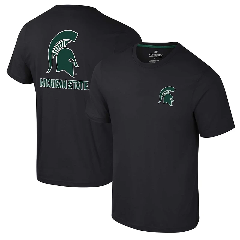 Colosseum Michigan State Spartans Logo Lockup 2-Hit Active Blend T-Shirt