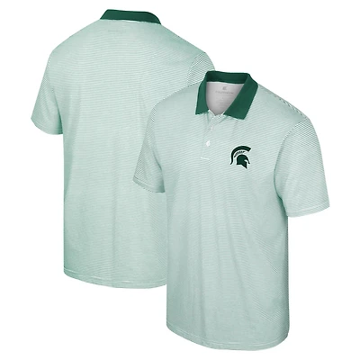 Colosseum Michigan State Spartans Print Stripe Polo