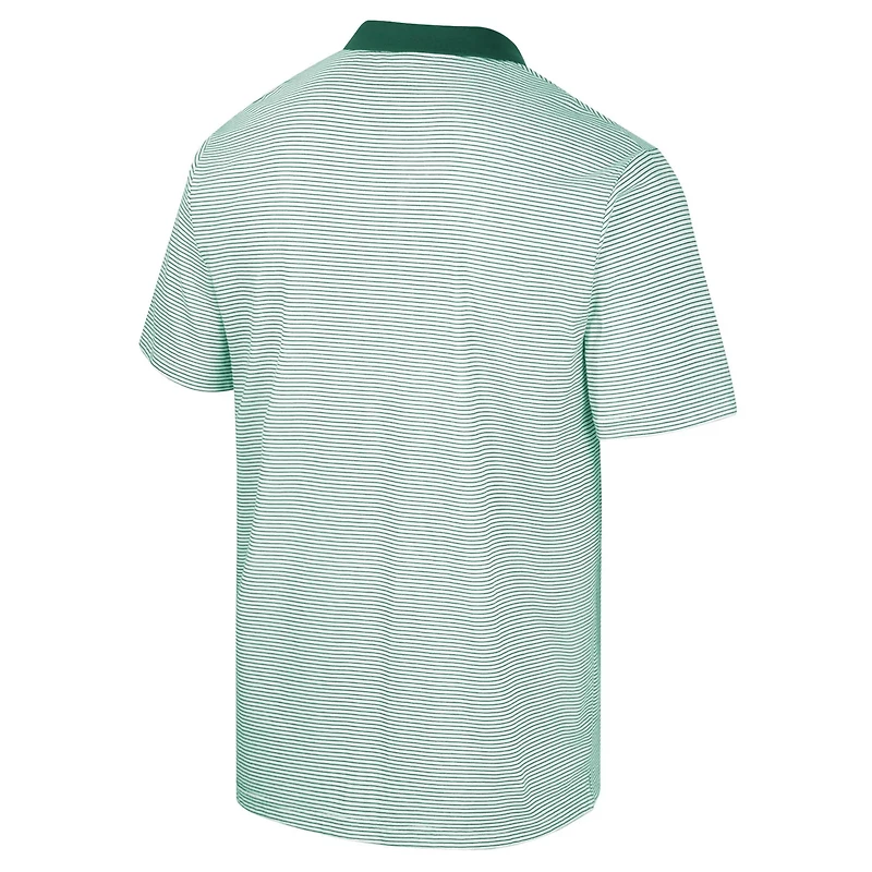 Colosseum Michigan State Spartans Print Stripe Polo