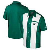 Colosseum Michigan State Spartans Strike Bowling Button-Up Shirt