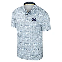 Colosseum Michigan Wolverines It's Time Allover Print Polo