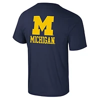 Colosseum Michigan Wolverines Logo Lockup 2-Hit Active Blend T-Shirt