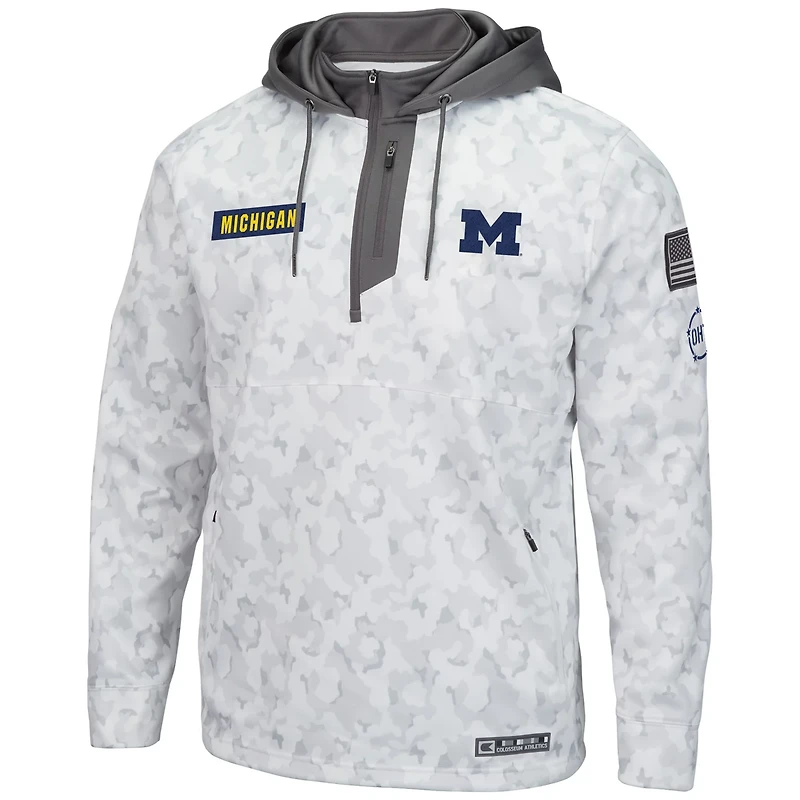 Colosseum Michigan Wolverines OHT Military Appreciation Quarter-Zip Hoodie
