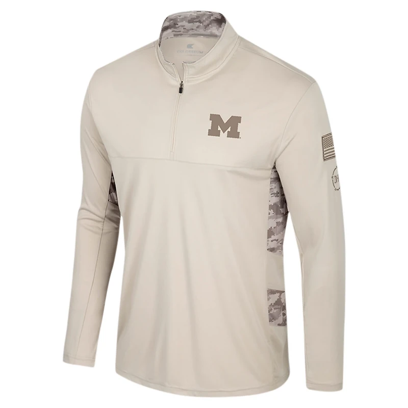 Colosseum Michigan Wolverines OHT Military Appreciation Quarter-Zip Jacket