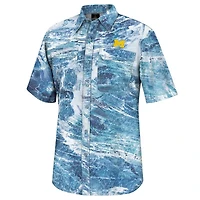 Colosseum Michigan Wolverines Realtree Aspect Charter Full-Button Fishing Shirt