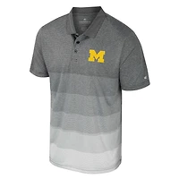 Colosseum Michigan Wolverines Striped Mesh Polo