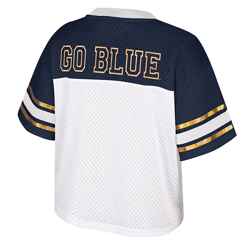 Colosseum Michigan Wolverines Treasure Cropped Football Jersey
