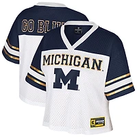 Colosseum Michigan Wolverines Treasure Cropped Football Jersey
