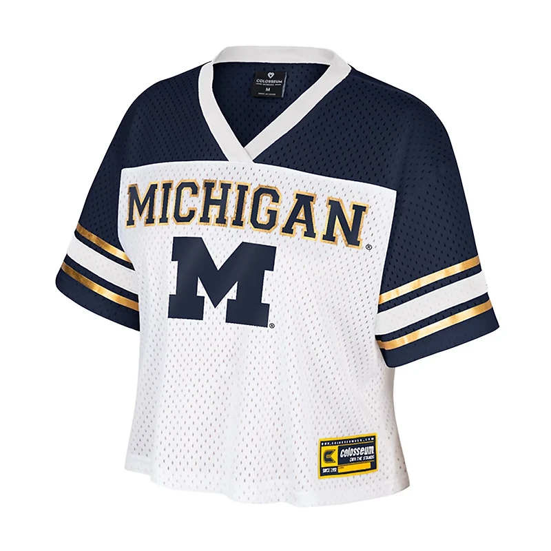 Colosseum Michigan Wolverines Treasure Cropped Football Jersey