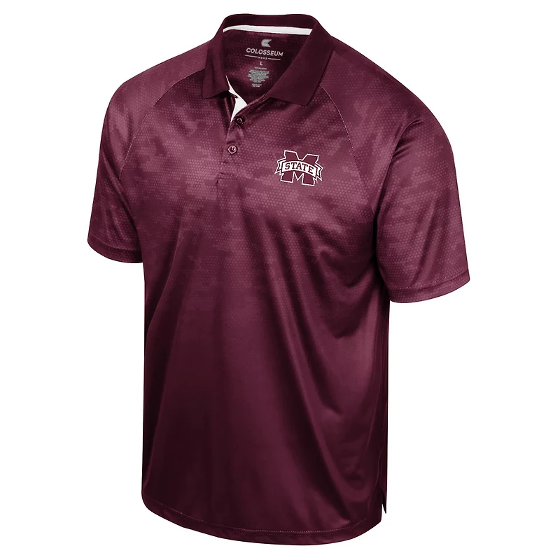 Colosseum Mississippi State Bulldogs Honeycomb Raglan Polo