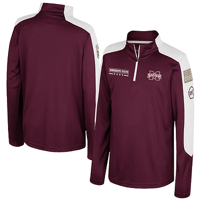 Colosseum Mississippi State Bulldogs OHT Military Appreciation Cyclone Quarter-Zip Windshirt