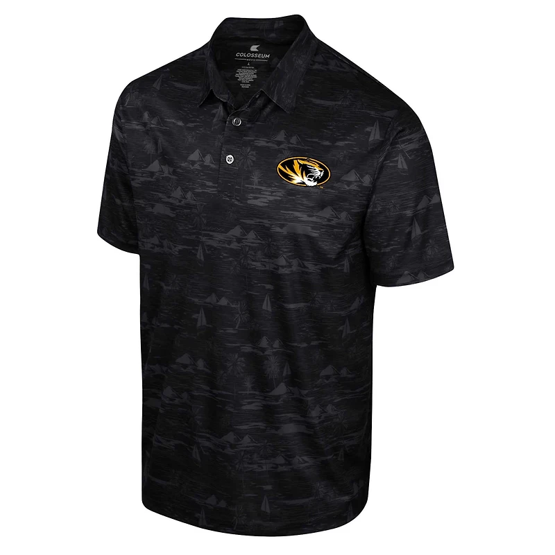Colosseum Missouri Tigers Daly Print Polo