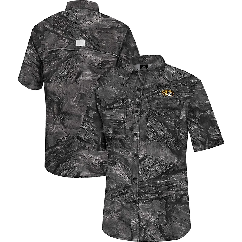 Colosseum Missouri Tigers Realtree Aspect Charter Full-Button Fishing Shirt
