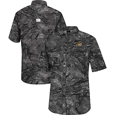 Colosseum Missouri Tigers Realtree Aspect Charter Full-Button Fishing Shirt