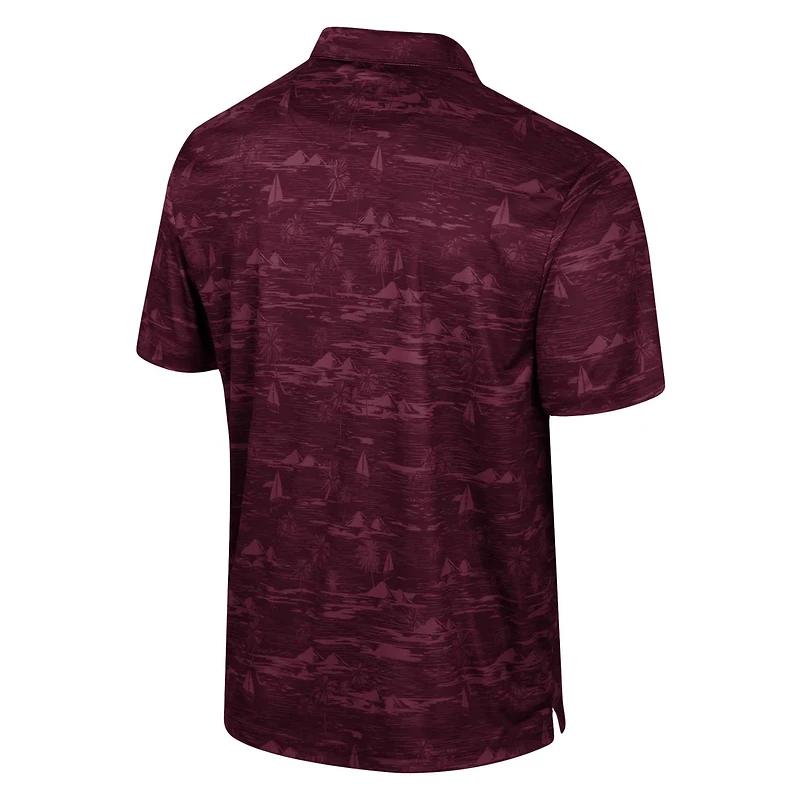 Colosseum Montana Grizzlies Daly Print Polo