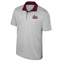 Colosseum Montana Grizzlies Tuck Striped Polo