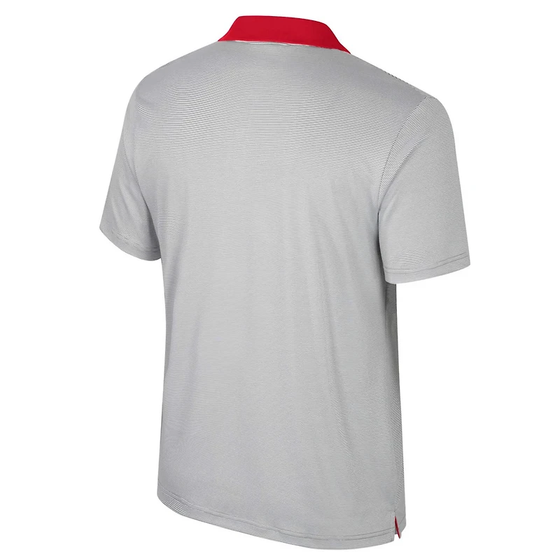 Colosseum Nebraska Huskers Big  Tall Tuck Striped Polo
