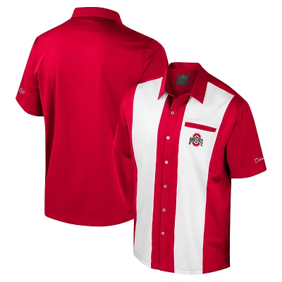 Colosseum Ohio State Buckeyes Strike Bowling Button-Up Shirt