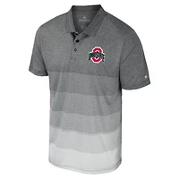 Colosseum Ohio State Buckeyes Striped Mesh Polo