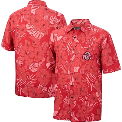 Colosseum Ohio State Buckeyes The Dude Camp Button-Up Shirt